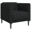 vidaXL Sofa Chair Black 100% Polyester, Plywood, Solid Wood Single