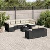 vidaXL Garden Sofa Set Black, Cream White