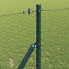 vidaXL Fence Post Green 328.08 x 4.92 ft (0.98 in mesh) Steel and PVC