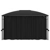 vidaXL Gazebo with Curtains 157.5"x118.1"x104.3" Anthracite