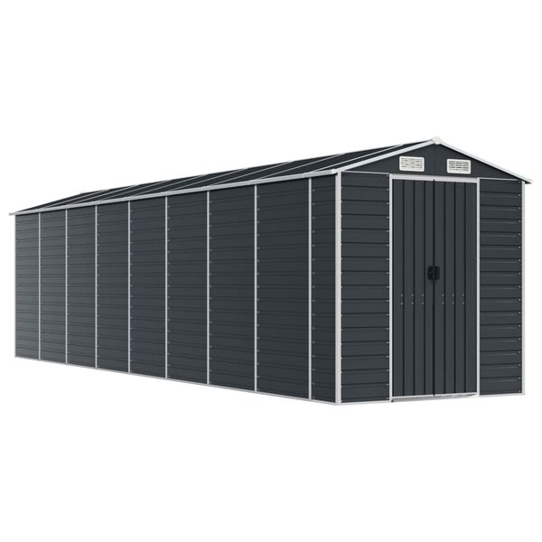 vidaXL Garden Shed Anthracite Galvanized Steel Large Garden Shed