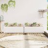 vidaXL Garden Planter Set of 2 White Solid pine wood Large