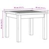 vidaXL Coffee Table Natural Wood Solid Acacia Wood 17.7x17.7 in Simple