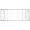 vidaXL Dog Kennel Silver Galvanized steel 260.4 sq ft Dog Kennel