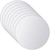 vidaXL Mirror Tile Set of 16 Transparent Glass 5.9 in diameter