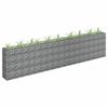vidaXL Gabion Raised Bed Silver Galvanized Steel 141.7 x 11.8 x 35.4 in