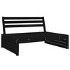 vidaXL Garden Lounge Set Black Solid pine wood, Plywood 5 Piece Modular