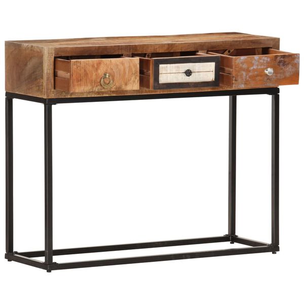 vidaXL Console Table Mixed shades of reclaimed wood