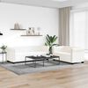 vidaXL Sofa White PVC 2-seater and 3-seater set Classic/Traditional