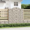 vidaXL Gabion Basket Set of 6 Silver Galvanized Iron