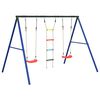 vidaXL Outdoor Swing Set Multicolor Painted steel, PE (polyethylene) Large