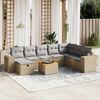 vidaXL Garden Sofa Set Mix beige and light grey