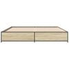 vidaXL Bed Frame Sonoma Oak Engineered Wood Super King Bed Frame