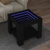 vidaXL Coffee Table Black Engineered wood Compact Coffee Table Square