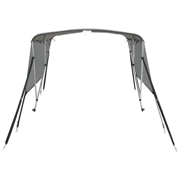 vidaXL 3-bow Bimini Top with Mesh Sidewalls 72.0x(72.8-78.0)x53.9"