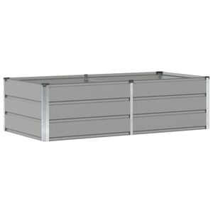 vidaXL Planter Light Grey 62.99 x 31.50 x 17.72 in Steel