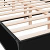vidaXL Bed Frame Black Engineered wood and metal Full Durable