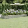 vidaXL Garden Raised Bed Silver Powder-coated steel Large