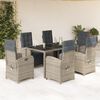 vidaXL Garden Dining Set Grey