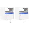 vidaXL TV Wall Cabinet Set of 2 White Engineered wood Standard