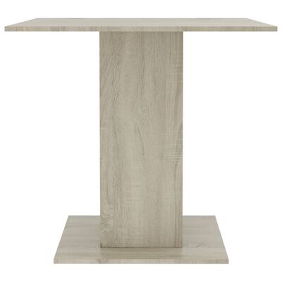 vidaXL Dining Table White and Sonoma Oak 31.5"x31.5"x29.5" Engineered Wood