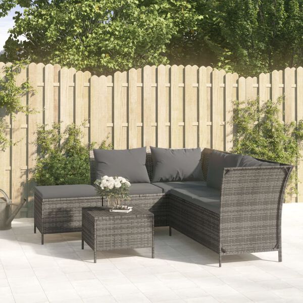 vidaXL Garden Lounge Set Grey