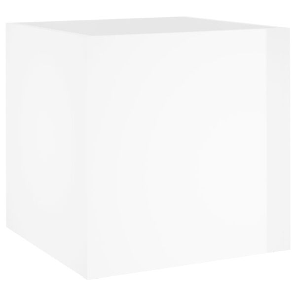 vidaXL Planter Box High gloss white Engineered wood