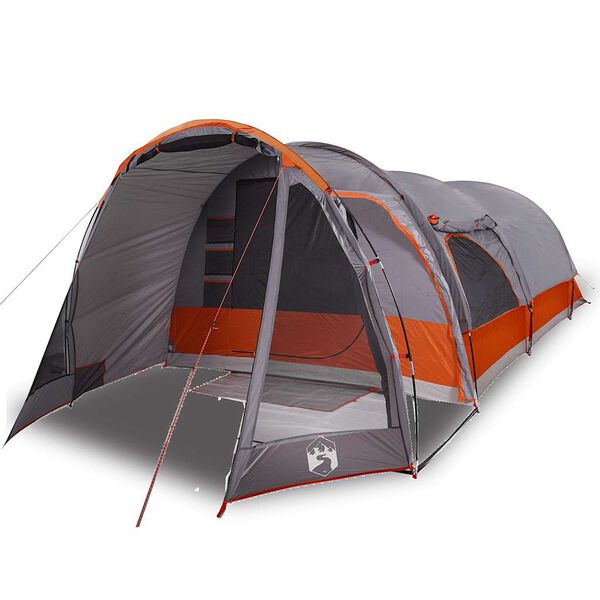 vidaXL Family Tent Tunnel 8-Person Gray Waterproof
