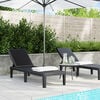 vidaXL Sun Lounger Black Polypropylene Standard Height-Adjustable