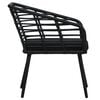vidaXL Garden Chair Set of 2 Black