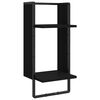 vidaXL Wall Shelf Set Set of 4 Black Engineered wood, metal Small