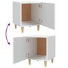 vidaXL Bedside Cabinet Set of 2 White Engineered wood Medium