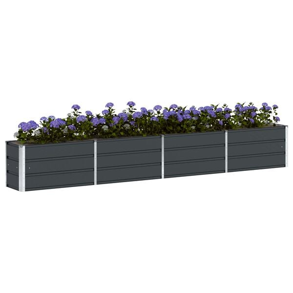 vidaXL Planter Anthracite 125.98 x 15.75 x 17.72 in Steel