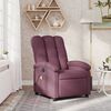 vidaXL Massage Recliner Chair Purple Polyester, Metal, Plywood Standard