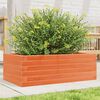 vidaXL Garden Planter Wax Brown Solid Pine Wood 27.6 x 15.7 x 9.1 in