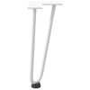 vidaXL Hairpin Table Leg White Solid powder-coated steel Medium