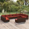 vidaXL Garden Lounge Set Brown, Cinnamon Red