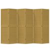 vidaXL Room Divider 6 Panels Brown Solid Wood Paulownia