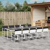 vidaXL Garden Dining Set White, Anthracite