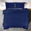 vidaXL Duvet Cover Set Navy blue Microfiber fabric (100% polyester)