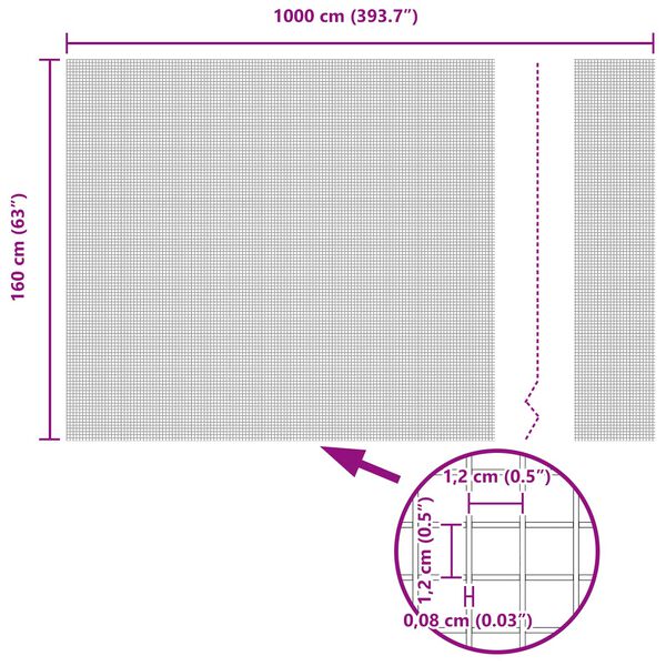 vidaXL Welded Wire Fence Green 5.2'x 32.8'Steel