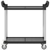 vidaXL 2-Tier Trolley Black 39"x19.7"x38.2" Aluminum