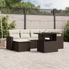 vidaXL Garden Sofa Set Brown PE Rattan 7 Piece Modular Garden Sofa Set