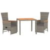 vidaXL Garden Dining Set Grey