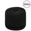 vidaXL Work Rope Black 0.63 " 328.1 ' Polyester