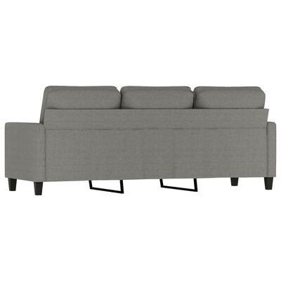 vidaXL 3-Seater Sofa Dark Gray 70.9" Fabric