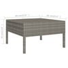 vidaXL Garden Lounge Set Grey PE rattan, powder-coated steel Large