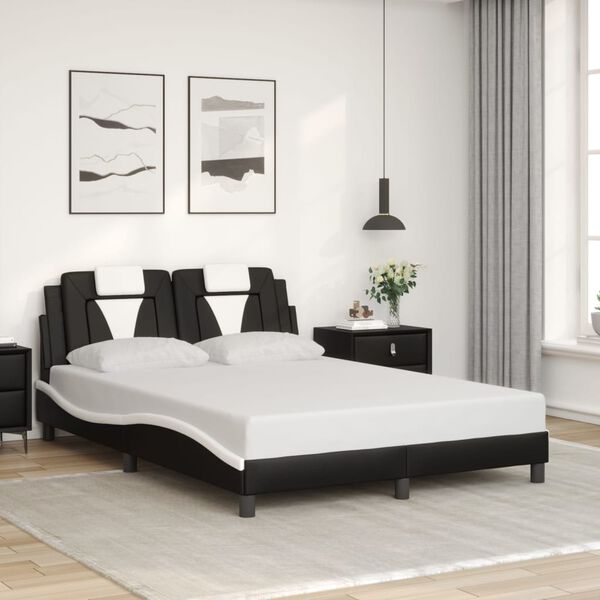 vidaXL Bed Frame Black and White