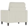 vidaXL Sofa Chair Cream Velvet (100% polyester), Metal, Foam