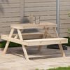 vidaXL Picnic Table Pine Solid pine wood Medium Picnic Table